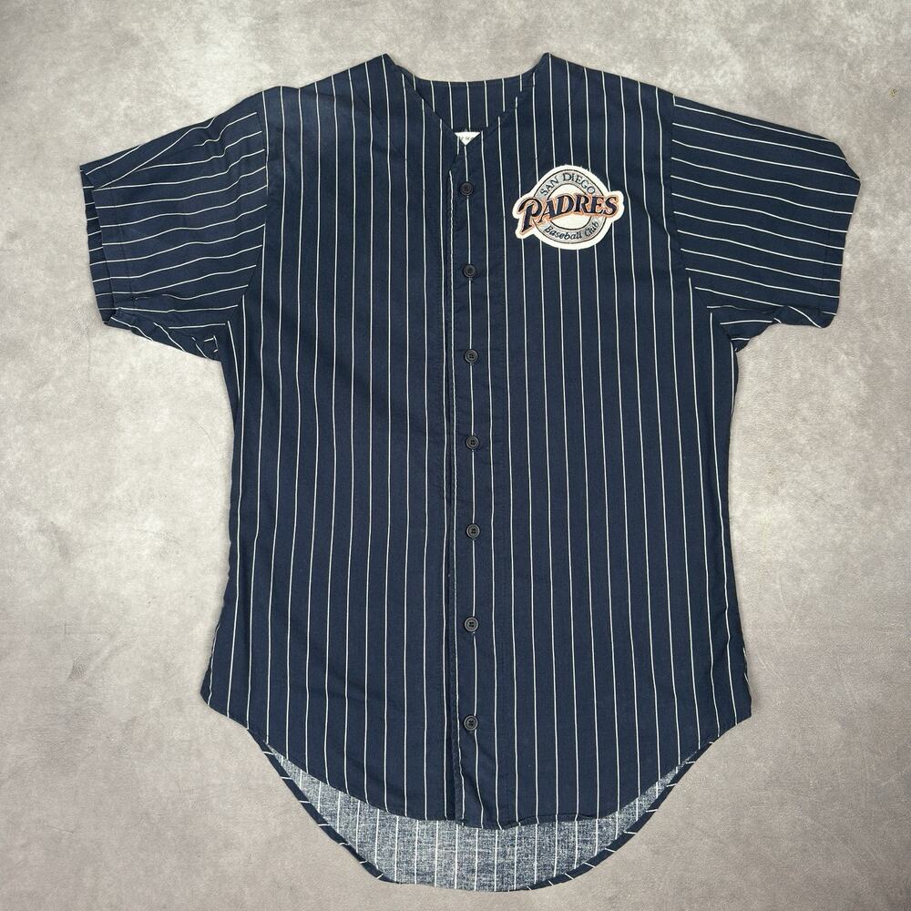Vintage 1992 Chalk Line San Diego Padres Pinstripe Baseball Jersey USA Size L